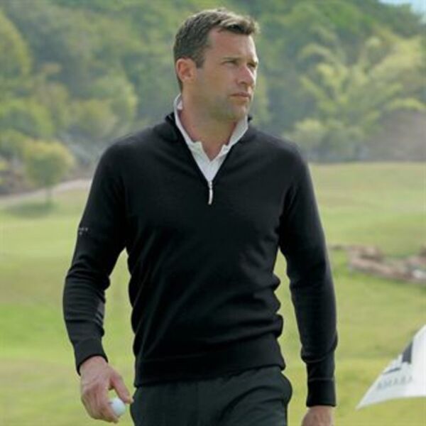 GLenmuir Coll zip neck lambswool sweater Thumbnail