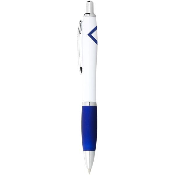 Nash ballpoint pen with white barrel and coloured grip Thumbnail
